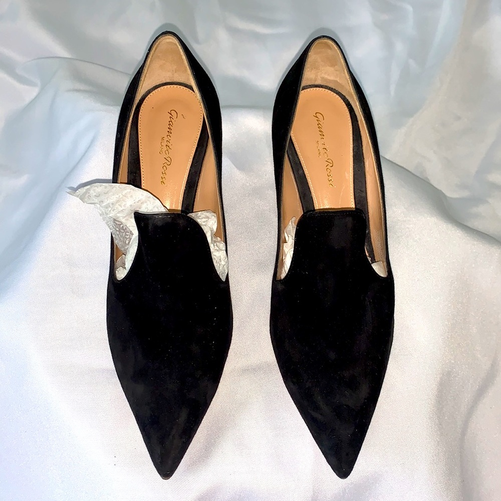 Gianvito Rossi Milano black suede heels